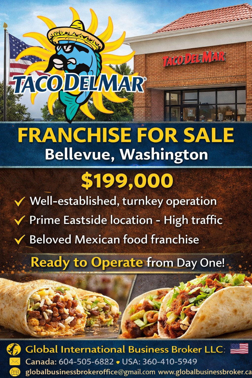 Taco del Mar Franchise Opportunity for sale